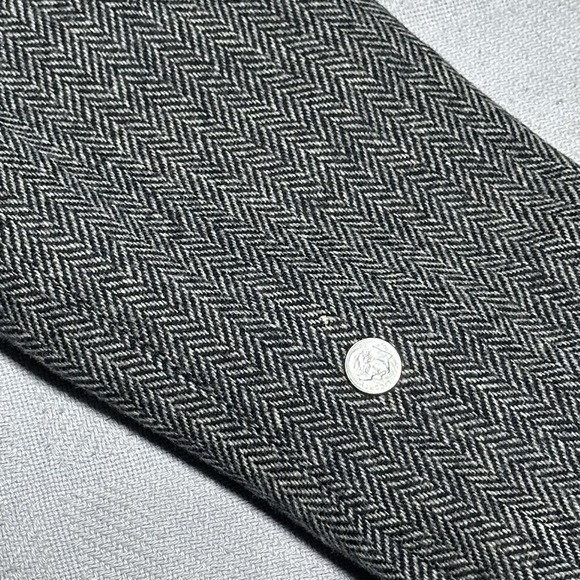 Vintage Jos A Bank Blazer Mens 44R Herringbone Tweed Wool Two Button Jacket - Picture 4 of 16